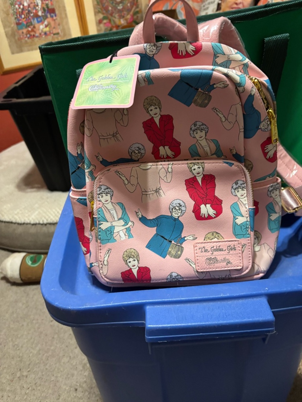 The Golden Girls Pink Patterned Mini Backpack